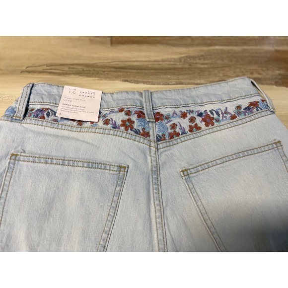 *SOLD*NWT LC Lauren Conrad Perfect Vintage Super High-Waist Crop Jeans Blue SZ - Picture 3 of 4